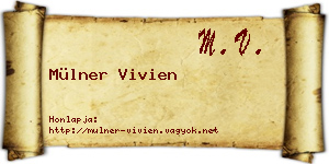 Mülner Vivien névjegykártya